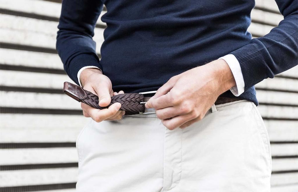 Highbuckle riem zonder gaatjes met moderne gesp-aansluiting voor flexibele maatinstelling